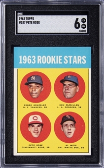 1963 Topps #537 Pete Rose Rookie Card – SGC EX-NM 6